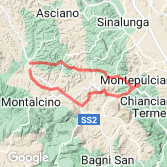 Mapa Toskania - Val D'orcia